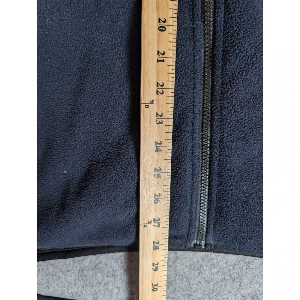 The North Face Mens Navy Blue Full Zip Fleece Jacket Mock Neck XL